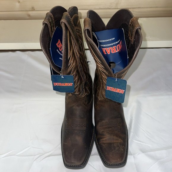 Durango Rebel Frontier Distressed Brown Square Toe Cowboy  Mens Brown Casual Boo main image 4